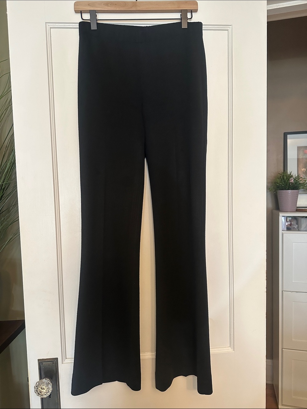 St. John Caviar Black Flare Pants